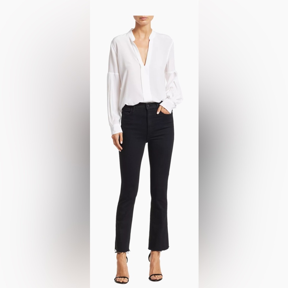 MOTHER high waisted rascal ankle fray size 30